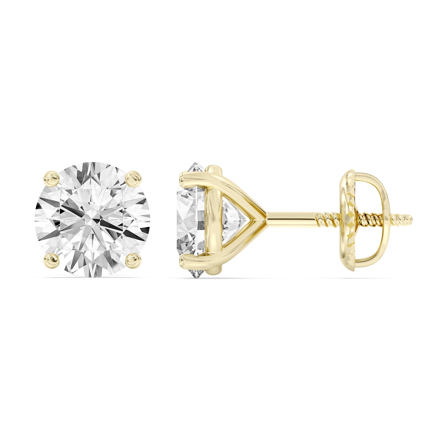 14k Lab Grown Round Diamond Studs IGI Certified F VS2 (6 ct. tw.)